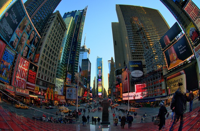 Times Square in midtown manhattan