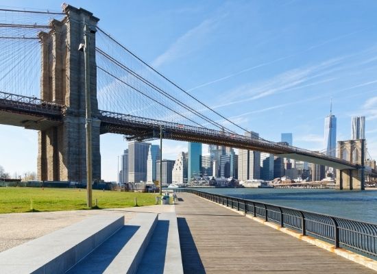 visuale dal Brooklyn Bridge Park