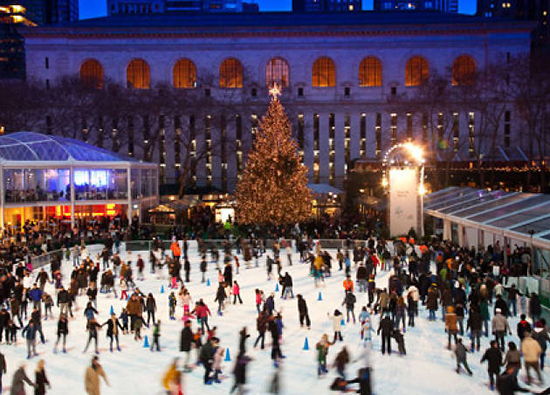 Pista di pattinaggio The Rink all'interno di Bryant Park