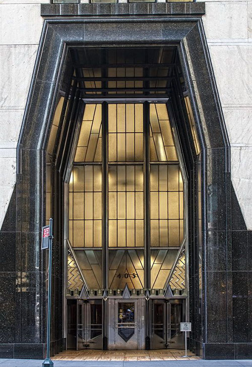 Ingresso esagonale del Chrysler Building