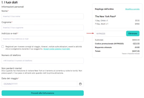 Codice Sconto New York Pass
