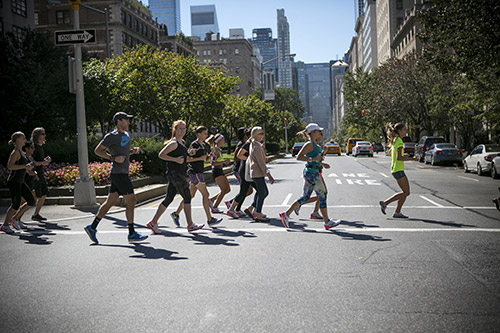 correre nel centro di Manhattan