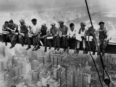 Operai al lavoro sull'Empire State Building