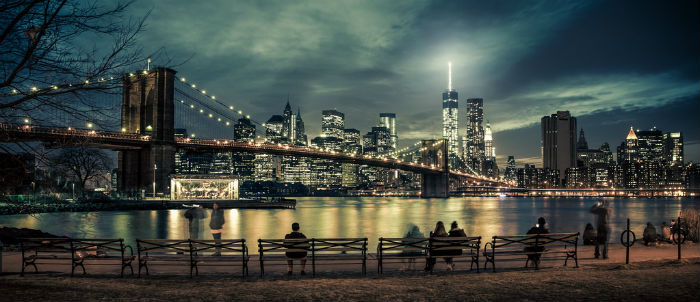 Panorama da Dumbo, nel distretto di Brooklyn