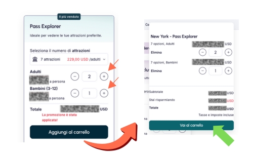 Acquisto Explorer Pass Step 1