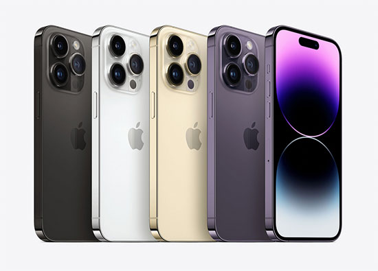Gamma colori iPhone 14 Pro e 14 Pro Max