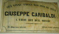 Targa esposta al Garibaldi Meucci Museum