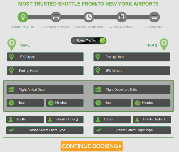 Go Airlink - schermata inserimento dati