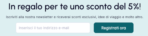 Iscrizione newsletter GoCity Explorer Pass con sconto 5%