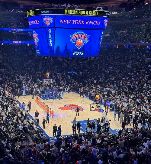 Una partita dei Knicks al Madison Square Garden