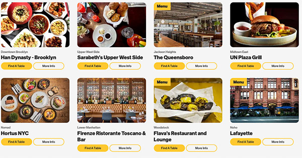 Lista ristoranti aderenti la Restaurant Week edizione invernale