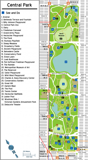 Mappa Central Park