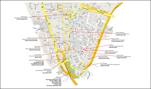 lower manhattan mappa delle location dei film girati a New York