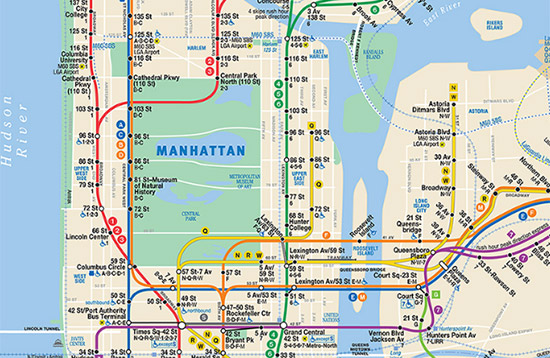 mappa pdf metropolitana di New York