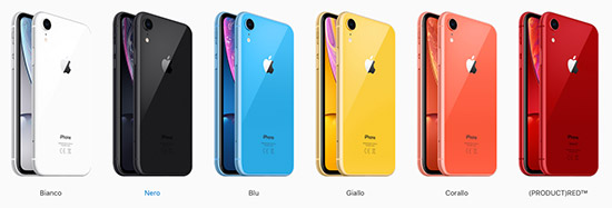 colori disponibili per ihpone xr