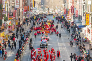 parata del capodanno cinese a New York ChinaTown