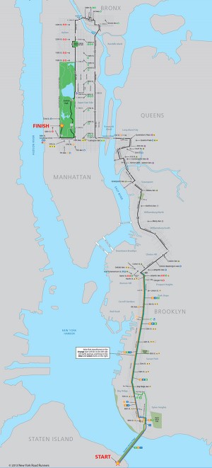 percorso maratona di New York