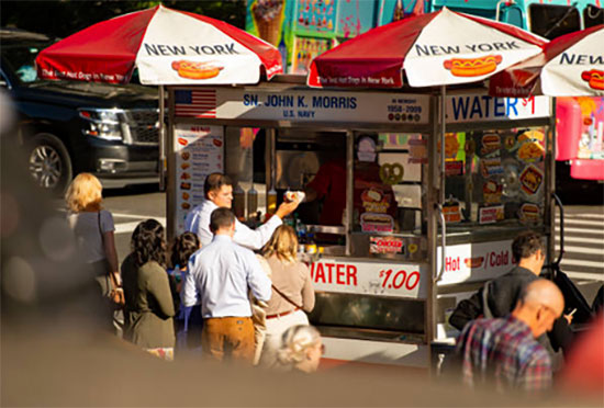 Pranzare street food a New York Manhattan