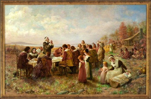 Dipinto rappresentativo del Primo Thanksgiving