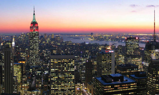 panorama romantico di new york