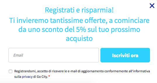 Sconto del 5% su Explorer Pass New York iscrivendosi alla newsletter ufficiale