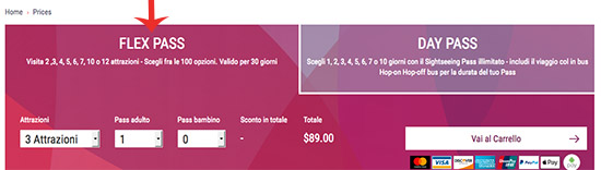 sito ufficiale del Sightseeing Flex Pass