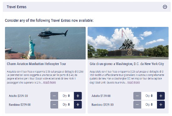 gli extra per il Sightseeing Flex Pass