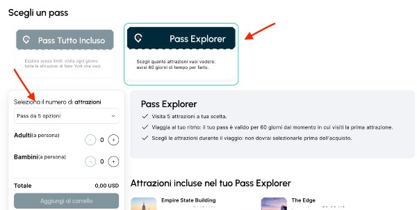 Sito ufficiale Pass Explorer / Tutto Incluso