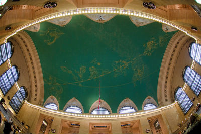 Soffitto dell'atrio principale di Grand Central Terminal, NY