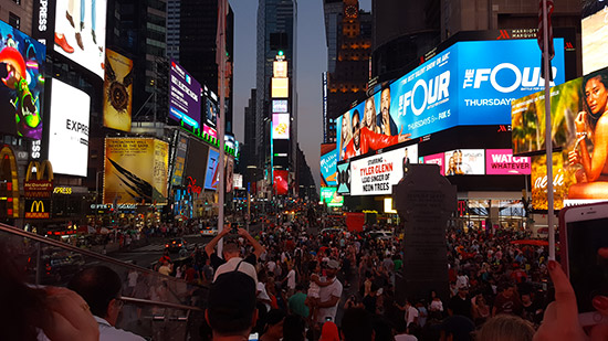 visita serale a Times Square