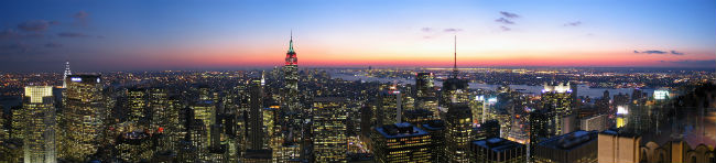 panoramica top of the rock new york