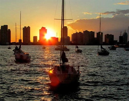 tramonto da hudson river park