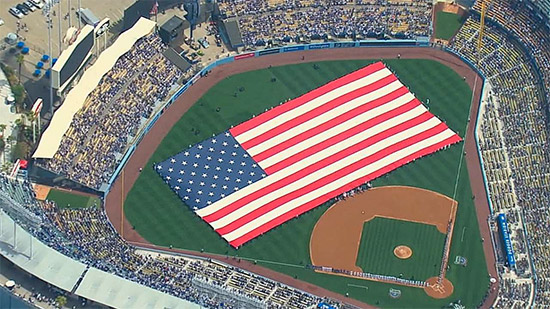 vista aerea dello Yanke Stadium di New York