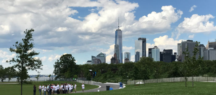 Vista su Manhattan da Governors Island