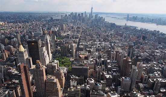 vista di New York dall'Empire State Building