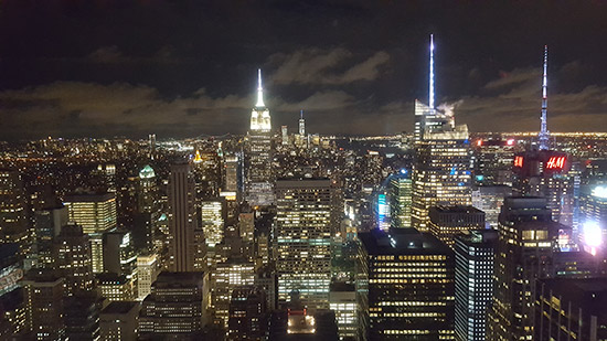 vista da osservatorio del Top of the Rock