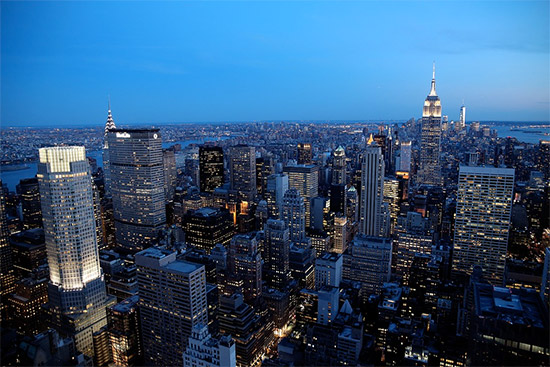 vista serale dal Top of the Rock