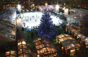 Pattinare al Winter Village, Bryant Park