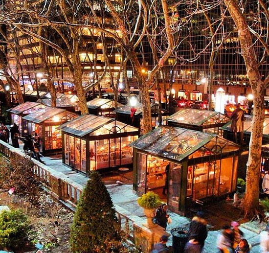 Winter Village al Bryant Park di New York